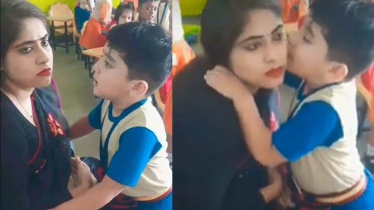 Teacher Video:క్లాస్ రూమ్ లో టీచర్ కు ముద్దుపెట్టిన స్టూడెంట్.. ఇంకా పెట్టు అన్న పంతులమ్మ