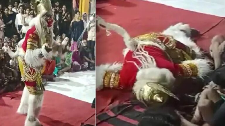 Viral Video: హనుమంతుడి వేషధారణలో హుషారుగా డ్యాన్స్‌.. హఠాత్తుగా కుప్పకూలి..