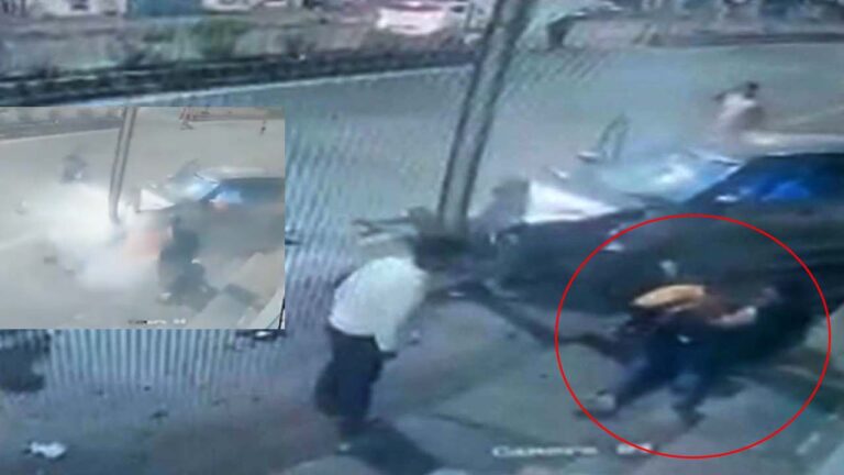 Accident in Jabalpur: మద్యం మత్తులో బైక్‌ను ఢీ కొట్టిన కారు.. సీసీటీవీలో రికార్డైన దృశ్యాలు