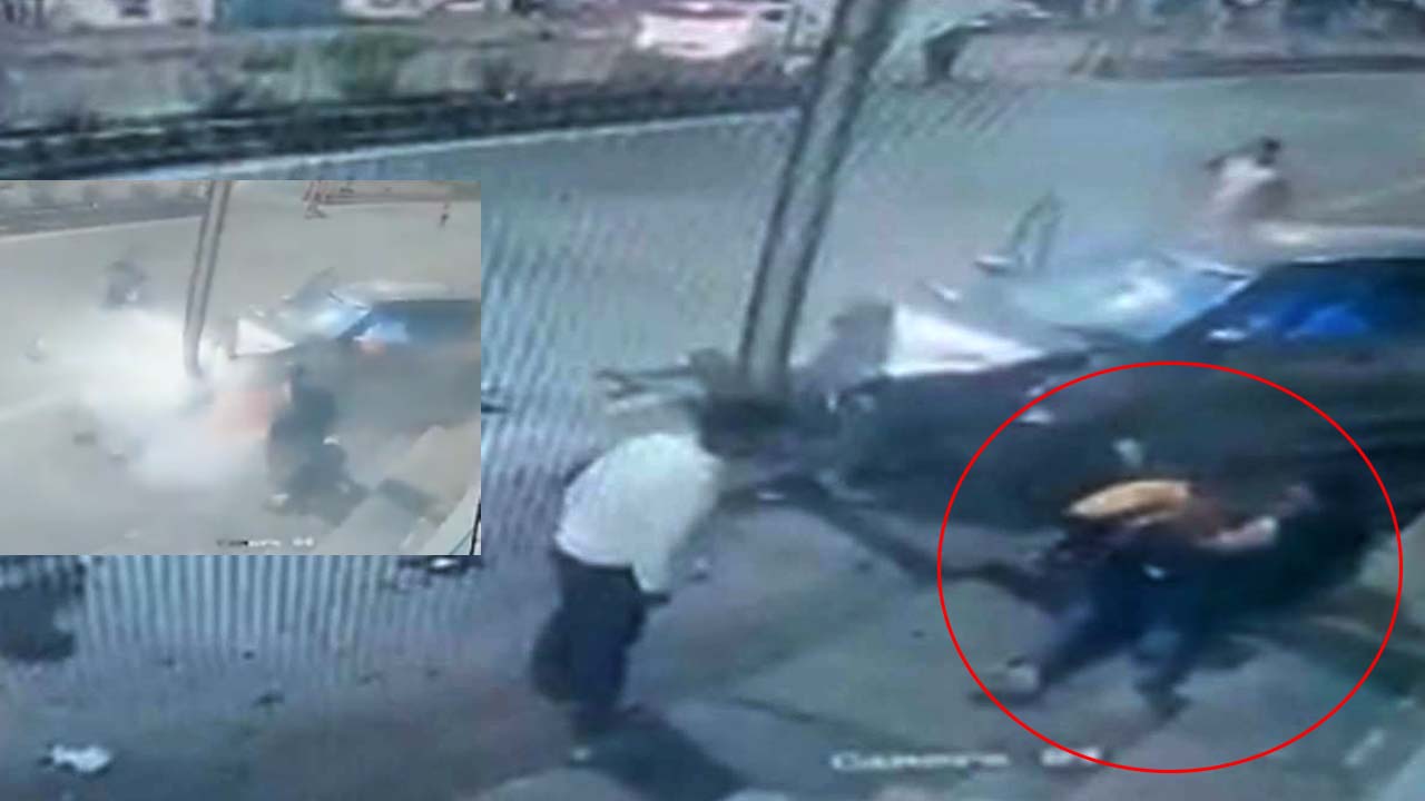 Accident in Jabalpur: మద్యం మత్తులో బైక్‌ను ఢీ కొట్టిన కారు.. సీసీటీవీలో రికార్డైన దృశ్యాలు