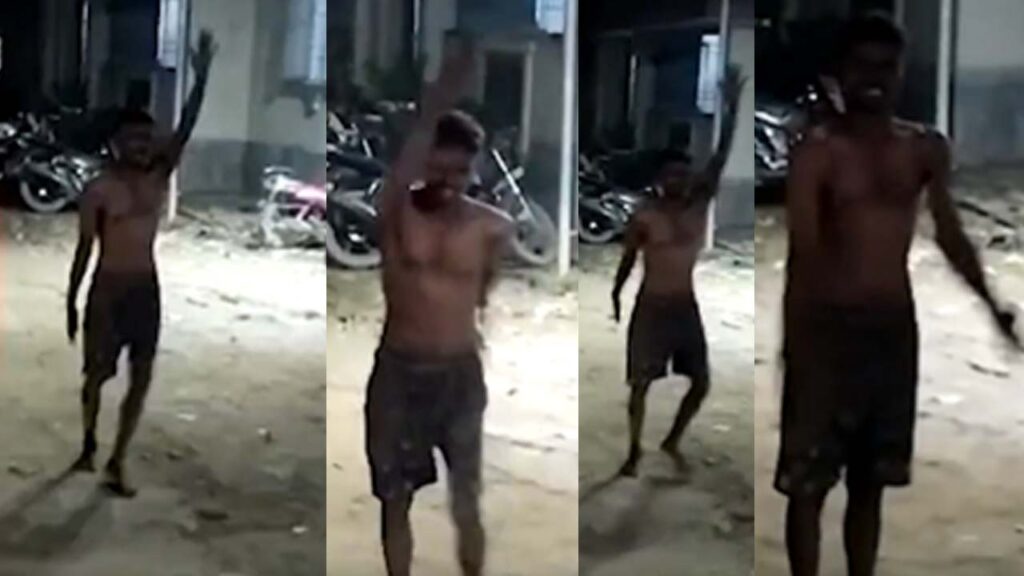 Drunk Man Polic Stetion