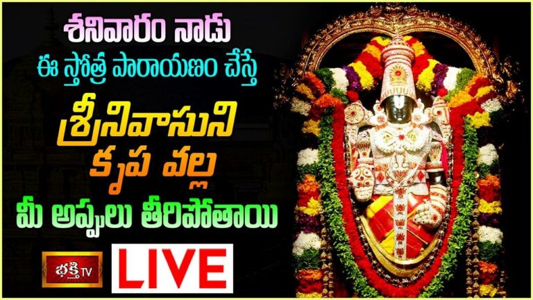 Sri Venkateswara Swamy Stotra Parayanam Live: ఈ రోజు ఈ స్తోత్ర పారాయణం చేస్తే శ్రీనివాసుని కృపతో అప్పులు తీరిపోతాయి