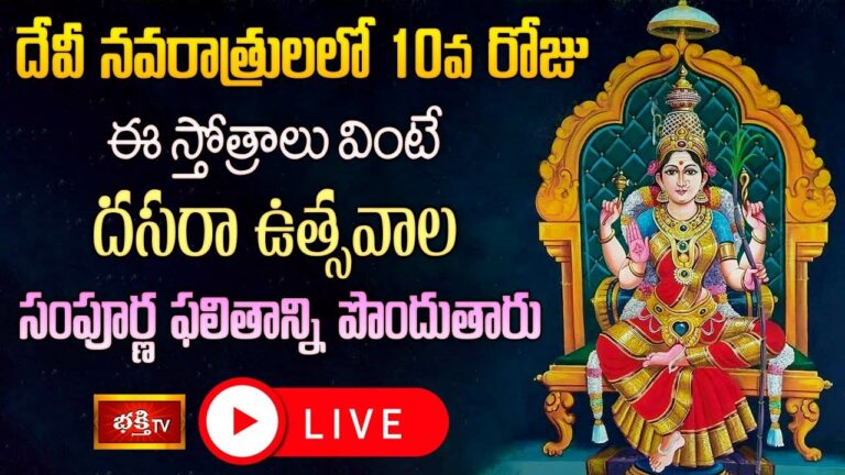 Devi Sharan Navaratri Day 10 Special Stotram Live: దేవీ నవరాత్రులలో 10వ రోజు ఈ స్తోత్రాలు వింటే సంపూర్ణ ఫలితాలు