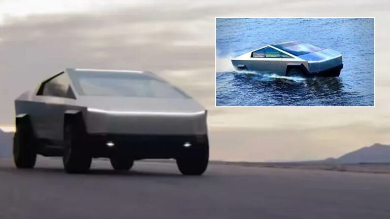 Tesla Cybertruck: ఈ కారు వాటర్‌లో బోట్‌లా పనిచేస్తుంది..