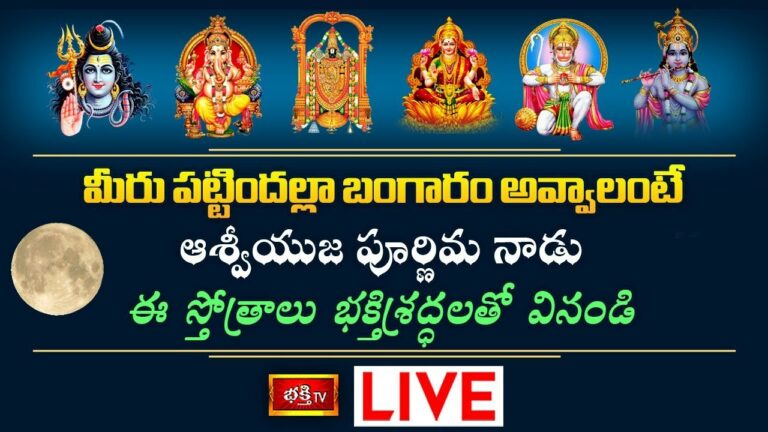 LIVE: ఆశ్వీయుజ పూర్ణిమ నాడు ఈ స్తోత్రాలు వింటే.. మీరు పట్టిందల్లా బంగారమే..!!