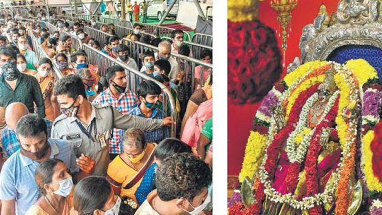 Viajayawada Durgamma Temple : భక్తులకు కిక్కిరిసిన ఇంద్రకీలాద్రి