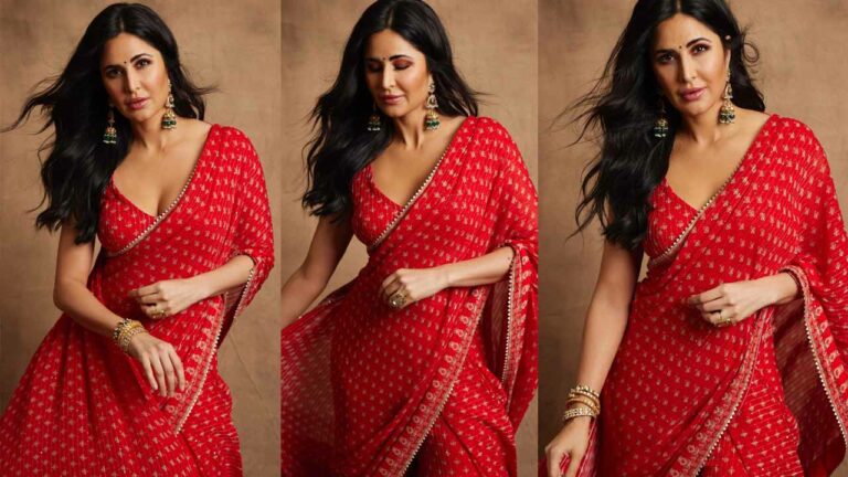 Katrina Kaif: రెడ్ చీరలో కత్రీనా.. చూడడానికి రెండు కళ్లు చాలడం లేదే