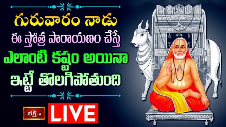 Bhakthi tv Live Stothra parayanam live: గురువారం నాడు ఈ స్తోత్రపారాయణం చేస్తే..