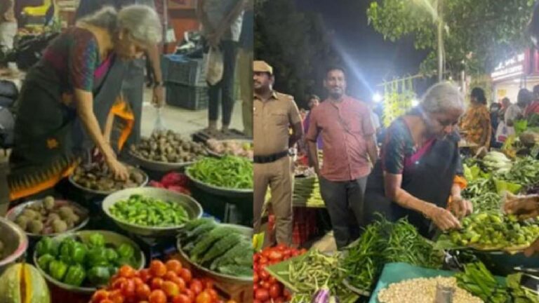 Nirmala Sitaraman: కూరగాయల మార్కెట్లో కేంద్ర మంత్రి.. జీఎస్టీ వేస్తారేమోనంటూ కామెంట్లు