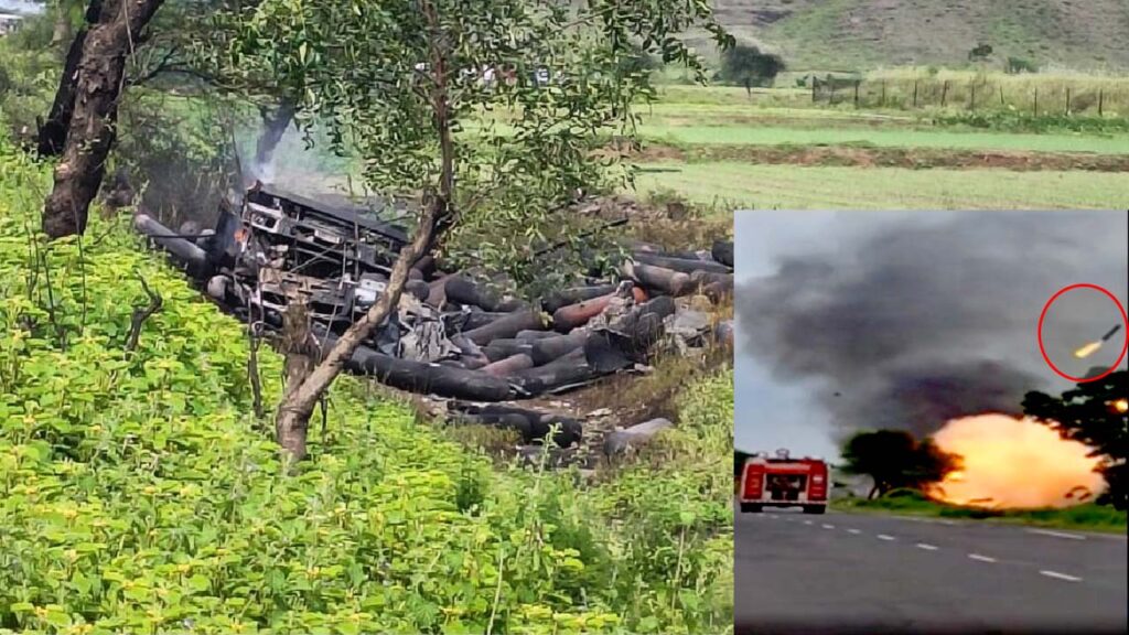 Oxygen Cylinder Car Caught Fire