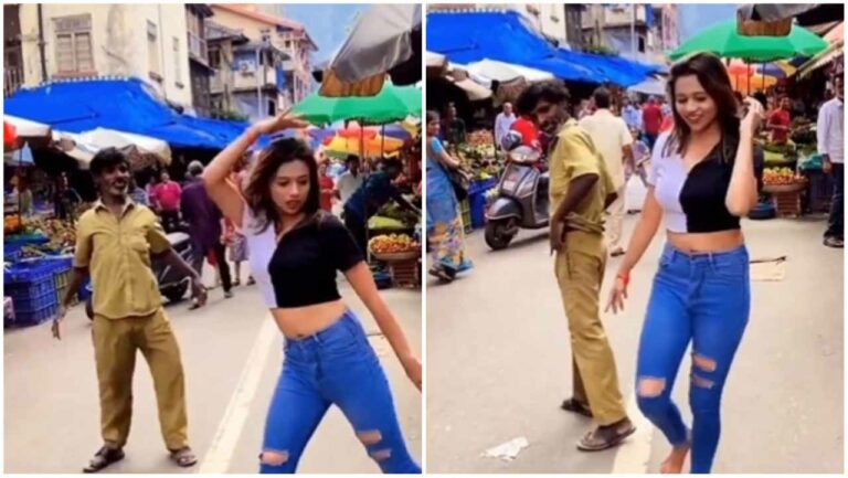 Viral Video: ముందు ముద్దుగుమ్మ.. వెనకాల తాగుబోతు.. చిందులే చిందులు..!!