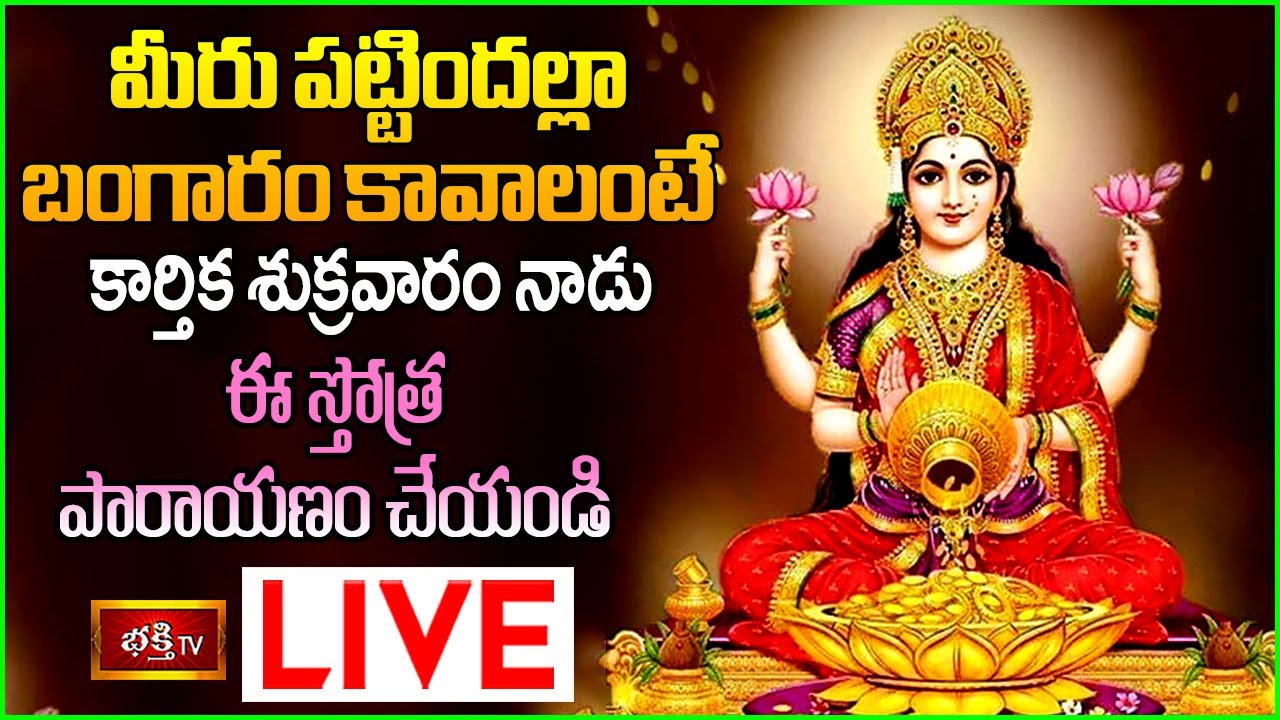 Bhakthi Tv Friday Live: మీరు ఈ పూజలు చేస్తే పట్టిందల్లా బంగారమే…
