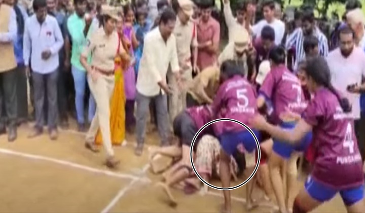 Minister Roja: కబడ్డీ ఆడుతూ కిందపడ్డ మంత్రి రోజా.. వీడియో వైరల్