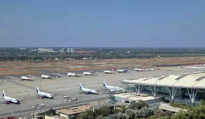 Bomb Threat To Bangalore Airport..