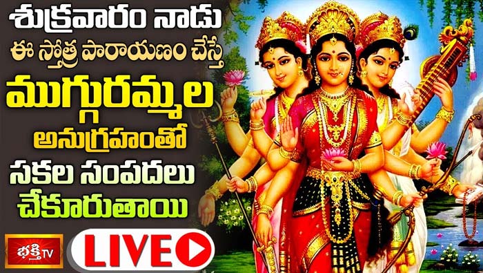 Bhakti TV:  నేడు ఈ స్తోత్ర పారాయణం చేస్తే ముగ్గురమ్మల అనుగ్రహంతో సకల సంపదలు చేకూరుతాయి