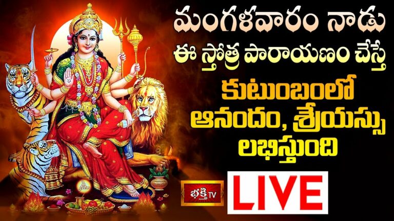 Tues Day Stothra parayanam Live: మంగళవారం ఈ స్తోత్ర పారాయణం చేస్తే..