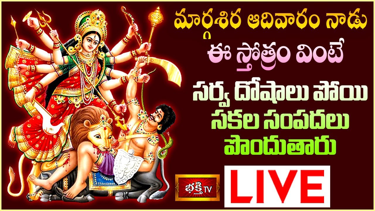 Sunday Bhakthi tv Stothra parayanam Live:మార్గశిర ఆదివారం ఈ స్తోత్రపారాయణం చేస్తే…