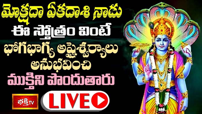 Bhakthi Tv Live: మోక్షదా ఏకాదశి నాడు ఈ స్తోత్రం వింటే..