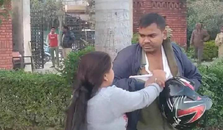 Extra-Marital affair: ఇదేం కొట్టుడు అక్కా.. పోలీసు మొగుడ్ని పొట్టుపొట్టు కొట్టిన భార్య.. వీడియో వైరల్..