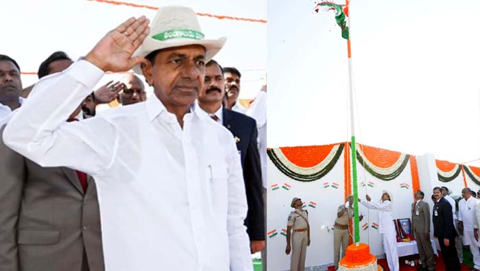 CM KCR: ప్రగతి భవన్ లో జాతీయ పతావిష్కరణ చేసిన సీఎం కేసీఆర్‌