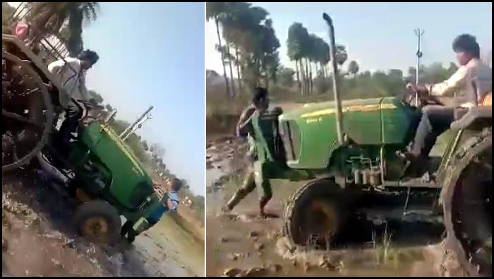 Man Attacked With Tractor