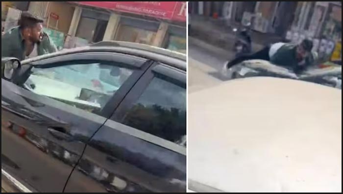 Man dragged on car: అమానుషం.. వ్యక్తిని కారుతో ఈడ్చుకెళ్లిన మహిళ