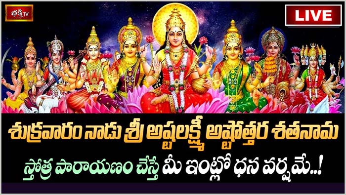 Bhakthi TV LIVE : శుక్రవారం నాడు శ్రీ అష్టలక్ష్మీ అష్టోత్తర శతనామ స్తోత్ర పారాయణం చేస్తే..