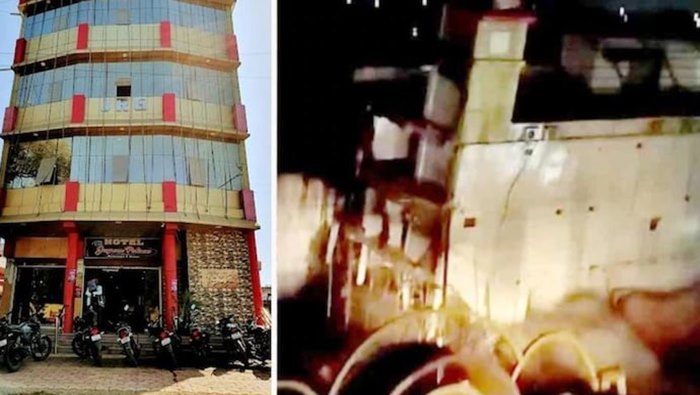 Viral Video:  బీజేపీ బహిష్కృత నేత హోట‌ల్‌ కూల్చివేత.. ఏకంగా 60 డైనమైట్లతో.. వీడియో వైరల్