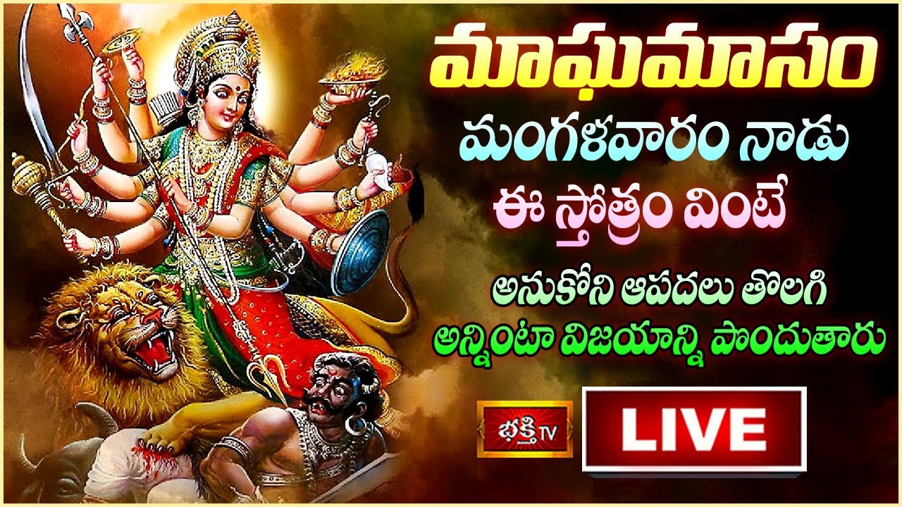 Bhakthi Tv Tuesday Magha Masam Live: మాఘమాసంలో మంగళవారం ఈ స్తోత్రం వింటే..