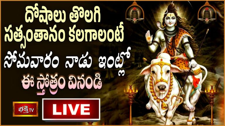 Monday Bhakthi Tv Live: సోమవారం ఈ స్తోత్రం వింటే అన్నీ శుభాలే