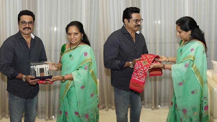 MLC Kavitha: కల్వకుంట్ల కవితతో సినీ నటుడు శరత్ కుమార్ భేటీ