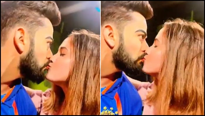 Kohli Lady Fan Liplock