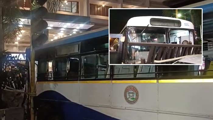 RTC Bus: బెజవాడలో హోటల్‌లోకి దూసుకెళ్లిన ఆర్టీసీ బస్సు..