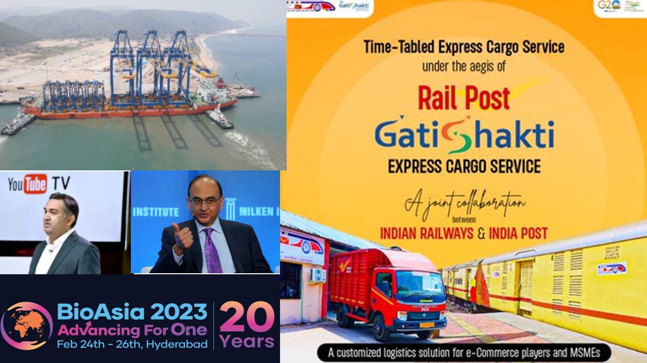 Today (17-02-23) Business Headlines: రైల్ పోస్ట్ కార్గో సర్వీస్ ప్రారంభం. మరిన్ని వార్తలు