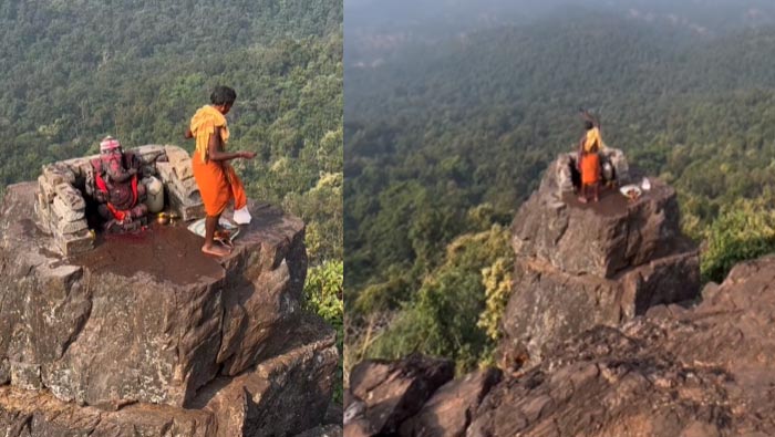 Viral Video : ఈ గణేశుడి పూజ ప్రత్యేకం.. ఎత్తైన పర్వతంపైన
