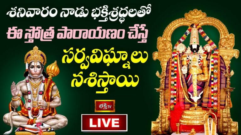 Bhakthi Tv Stothraparayanam Live: శనివారం ఈ స్తోత్ర పారాయణం చేస్తే..