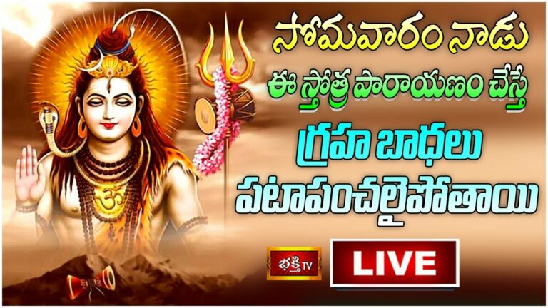 Monday Shiva Stothra parayanam Live: సోమవారం నాడు ఈ స్తోత్రపారాయణం చేస్తే..