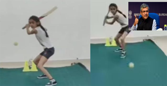 Girl Helicopter Shot: అమ్మాయి బ్యాటింగ్ కు కేంద్ర మంత్రి ఫిదా!