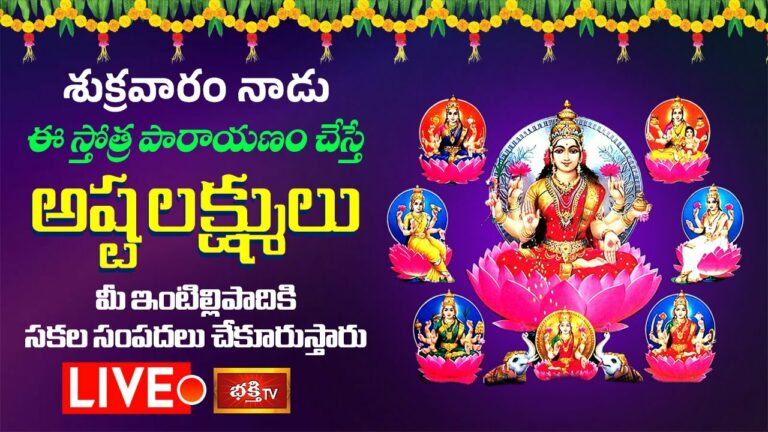 Friday Stothraparayanam Live: శుక్రవారం ఈ స్తోత్రపారాయణం చేస్తే..
