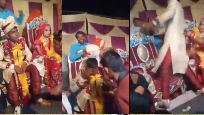 Prank went wrong : ఫ్రాంక్ చేశాడు.. లాగిపెట్టి కొట్టిన పెళ్లి కొడుకు..