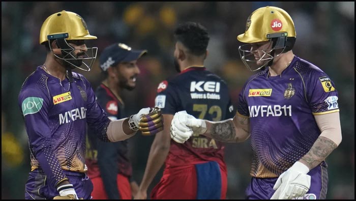 RCB vs KKR: ఆర్సీబీ బౌలర్లను రప్ఫాడిస్తున్న కేకేఆర్.. 10 ఓవర్లలో స్కోరు ఇది!
