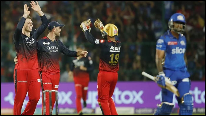MI vs RCB: టాపార్డర్ విఫలం.. 10 ఓవర్లలో ముంబై స్కోరు ఇది