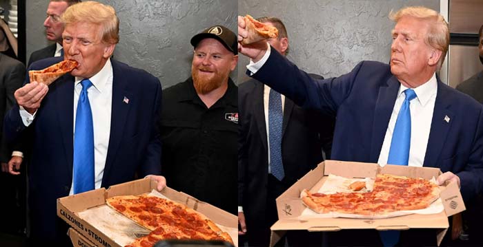 Donald Trump: నేను తిన్న ముక్క ఎవరికైనా కావాలా?.. అభిమానులకు పిజ్జా ఆఫర్ చేసిన ట్రంప్