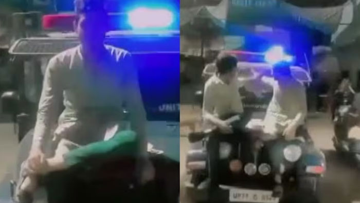 Viral : ఇన్‌స్టాగ్రామ్ రీల్ కోసం.. పోలీస్ జీప్‌పై డ్యాన్స్