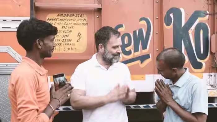 Rahul Gandhi: ట్రక్కు డ్రైవర్లతో రాహుల్‌ ..