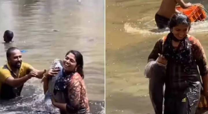 Woman Secretly Caught Fish