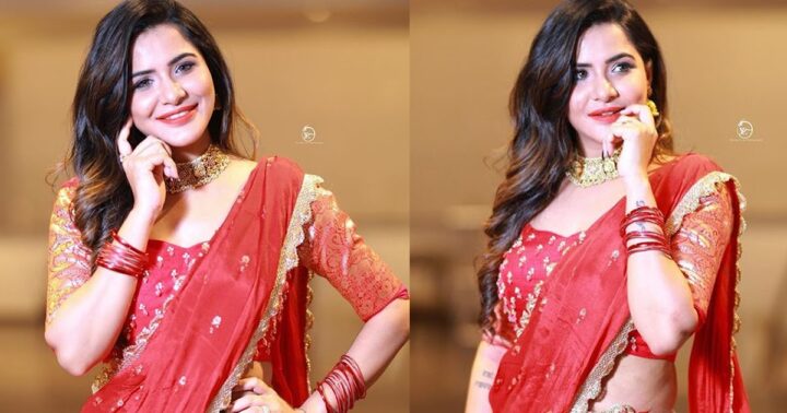 Ashu Reddy : రెడ్ శారీలో అదిరిపోయిన అషు రెడ్డి