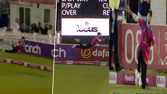 Stunning Catch: ఒంటిచేత్తో స్టన్నింగ్‌ క్యాచ్‌ అందుకున్న బ్రాడ్‌ కర్రీ