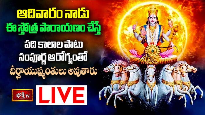 Sunday Stotrm: ఆదివారం ఈ స్తోత్ర పారాయణం చేస్తే దీర్ఘాయుష్మంతులు అవుతారు