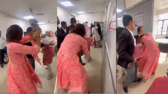 Womens Fighting: కోర్టులో కొట్టుకున్న మహిళలు.. లాయర్ పరిస్థితి ఆగమాగం